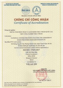 Chứng chỉ VILAS 259